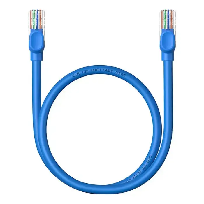 Round Cable Baseus Ethernet RJ45, Cat.6, 0,5m (blue) Photo