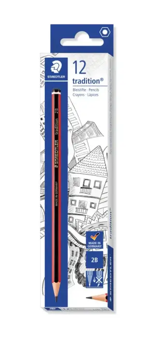 Zīmulis STAEDTLER TRADITION 2B sarkans korpuss Фото num