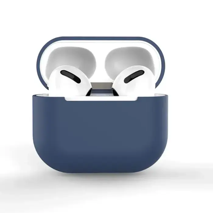 Case for AirPods 2 / AirPods 1 silicone soft cover for headphones blue (case C) Фото num
