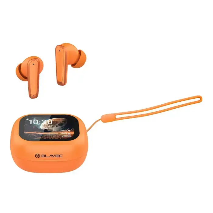 Blavec Bluetooth TWS Earphones BW-07 Live with LCD display (BW07L-O) orange Foto 5