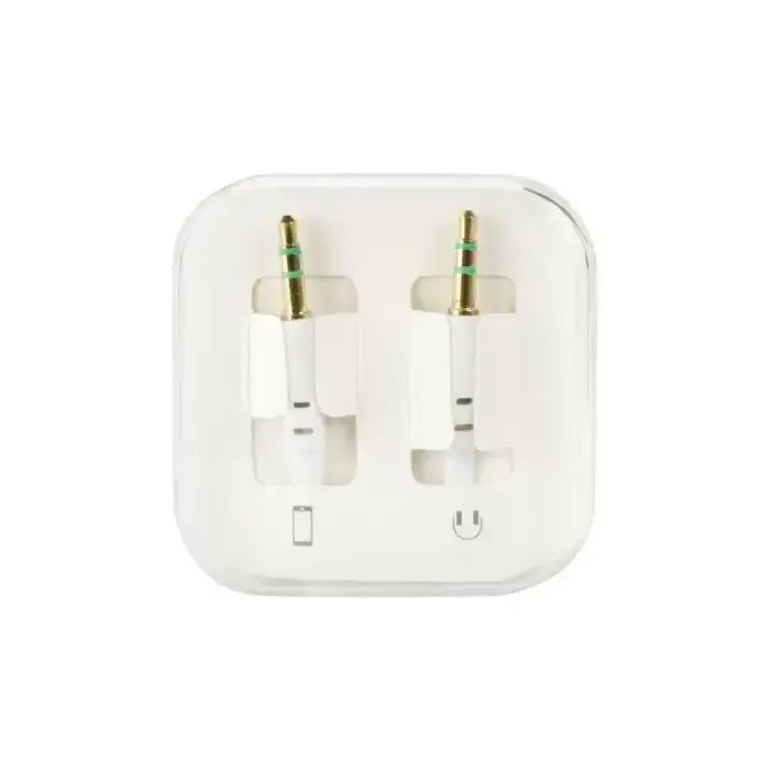 Cable AUX Jack 3,5 mm (male) to Jack 3,5 mm (male) BOX 1 m white Photo