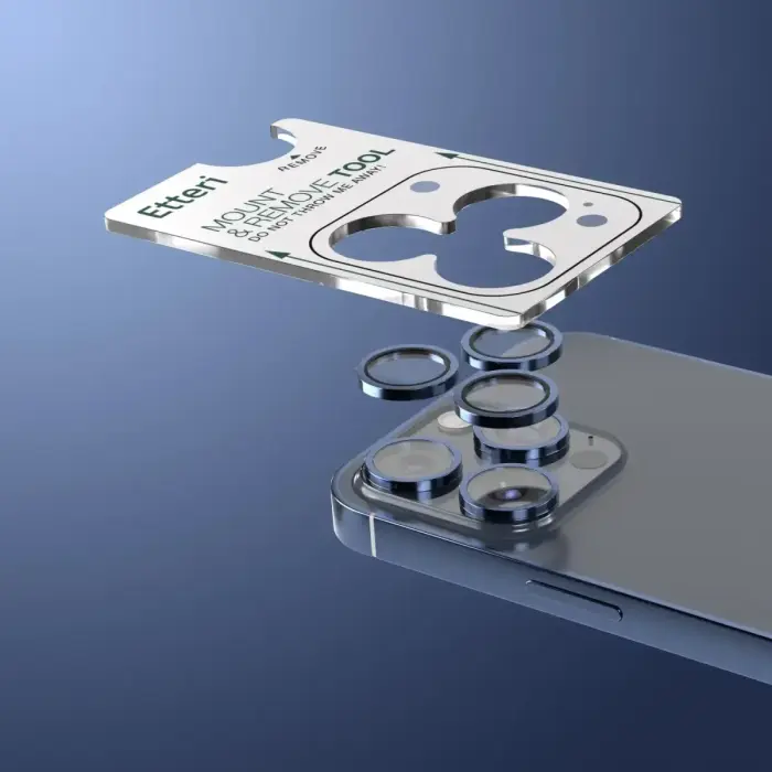 Etteri camera lens protector for iPhone 15 Pro / 15 Pro Max deep blue Фото num