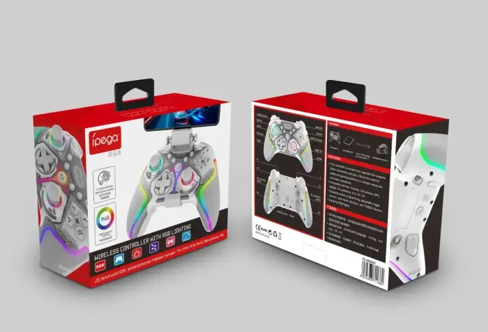 iPega 9666BH Bluetooth RGB Gamepad for Android/iOS/PS3/PS4/PC/N-Switch White Photo