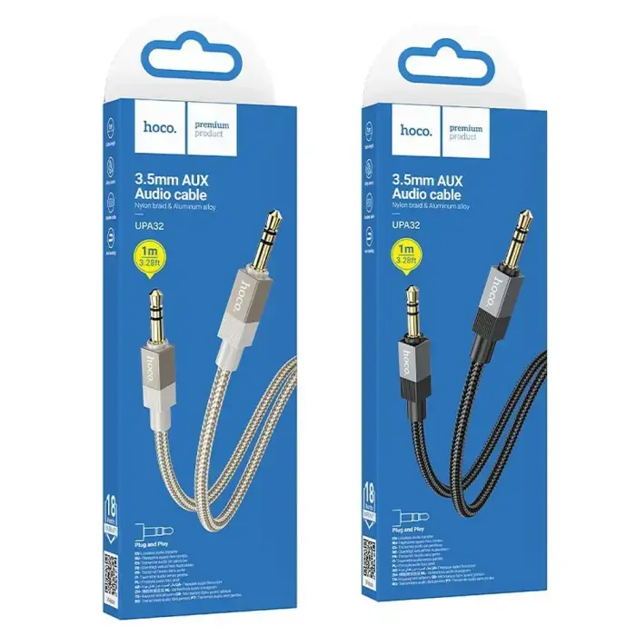 Cable AUX Jack 3,5 mm (male) to Jack 3,5 mm (male) Hoco 1 m UPA32 gold Photo