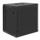 Qoltec RACK Cabinet 19 "| 12U | 600 x 635 x 600 | Tempered doors | Hanging | Steel case | Lock | Black Foto 5
