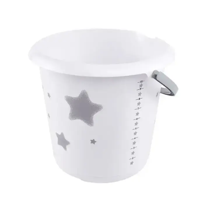 Ведро deco 10 л Ilvie "Звезды" Ø30x28 см белое Фото num