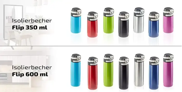 LEIFHEIT Termokrūze Flip 350ml sudraba krāsā Foto 2