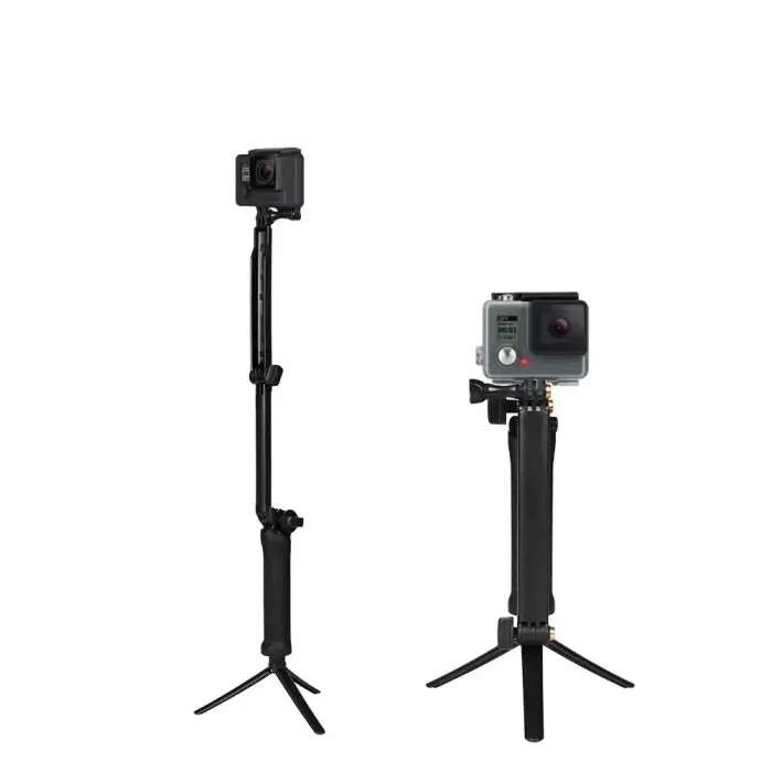 3 in 1 Monopod Tripod with Selfie Stick for GoPro - Black Foto 4