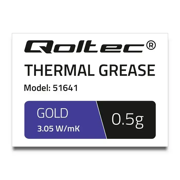 Qoltec Thermal grease 3.05 W/m-K | 0.5g | Gold Photo