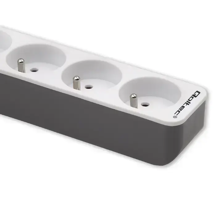 Qoltec Power strip | 6 sockets | 1.8m | White-grey Photo