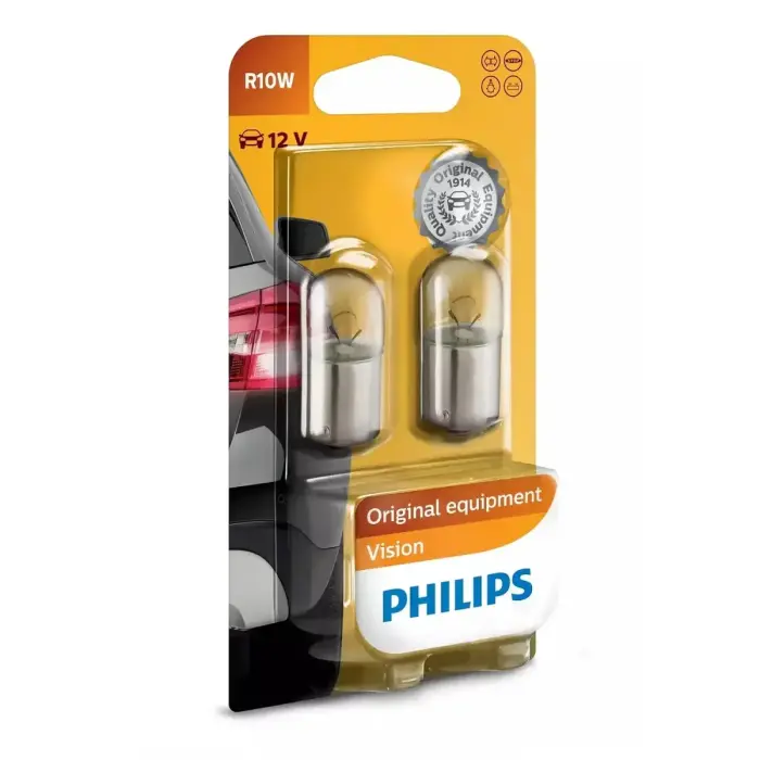 Philips Car Bulb R10W 2pcs 12V 10W 12814B2 Foto 2