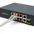 Qoltec FAST Ethernet PoE SWITCH 8x RJ45 PoE 2x RJ45 Uplink 1x SFP | 120W | 1000 Mb Photo