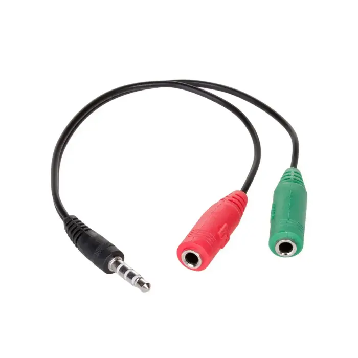 Adapter with cable Akyga AK-AV-08 mini Jack (m) | 2x mini Jack (f) 15cm Foto 1