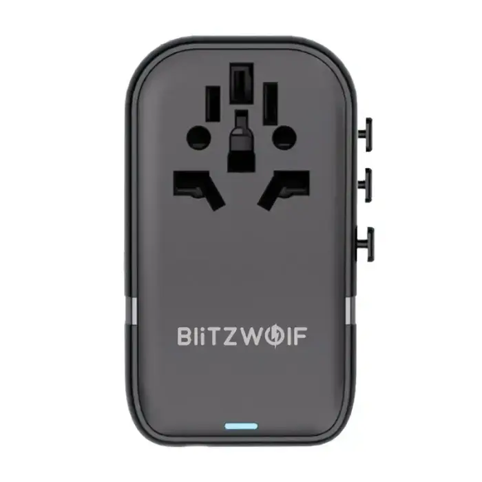 Blitzwolf BW-TA2 5-in-1 Travel Adapter 2xUSB PD + 2xC QC + C GaN 100W Фото num