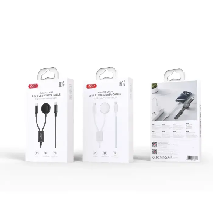 XO wireless inductive charger CX030 black for Apple Watch with cable USB-C -USB-C Foto 5