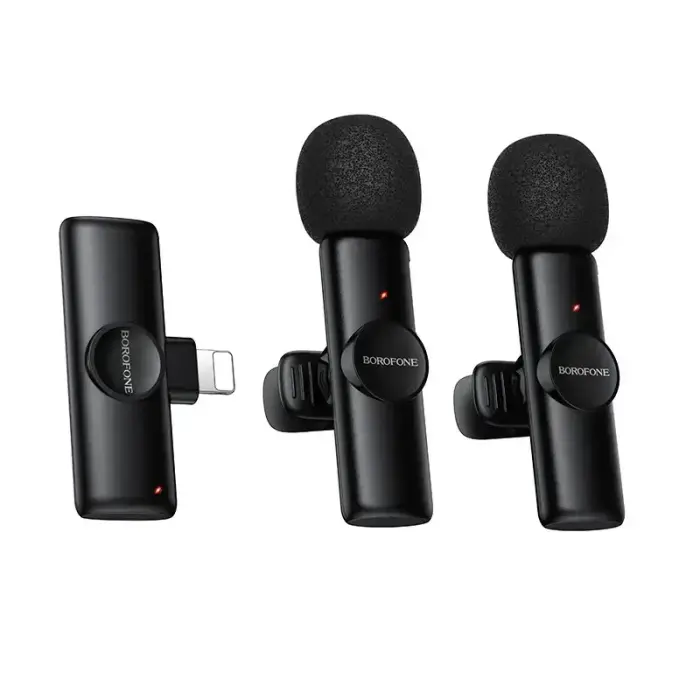 Borofone Lavalier wireless microphone BFK16A Winner Lightning black - 2 pieces Photo