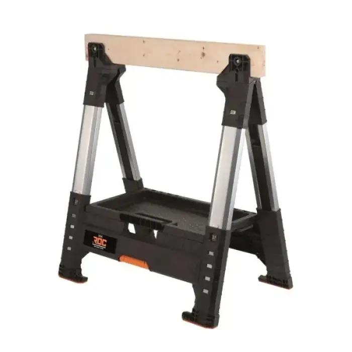 Wooden topped steak ROC Pro Gear Lumber Jack Sawhorse 71x69x82cm Photo