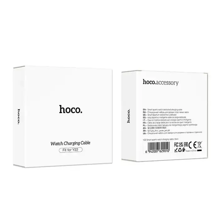 Charging cable for smartwatch Hoco 0,6 m Y22 black Photo