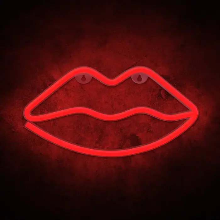 Neon LED Light LIPS red Bat + USB FLNE08 Forever Light Foto 3