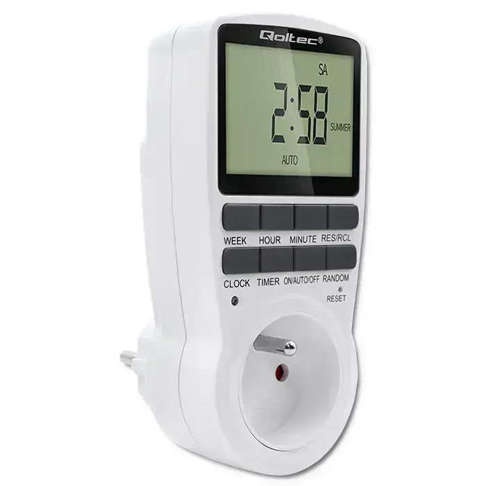 Qoltec Electronic Timer PC0628 | 3680W | 16A | LCD Фото num
