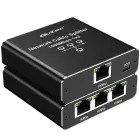 Qoltec Splitter Ethernet mini SWITCH 1x3 RJ45 | 1000Mb/s | USB-C | Aluminium Photo