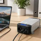 Qoltec Pure Sine Wave Inverter with UPS | 12V to 230V | 1000/2000W | LCD | USB | USB-C | Compatible with LiFePO4 GEL AGM  Foto 9