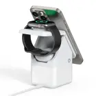 Duzzona W20 15W 4in1 inductive charger for iPhone | AirPods | Apple Watch with night lamp - white Фото num