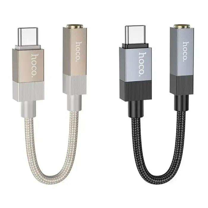 Adapter AUX USB C (male) to Jack 3,5 mm (female) Hoco UPA32C gold Фото num