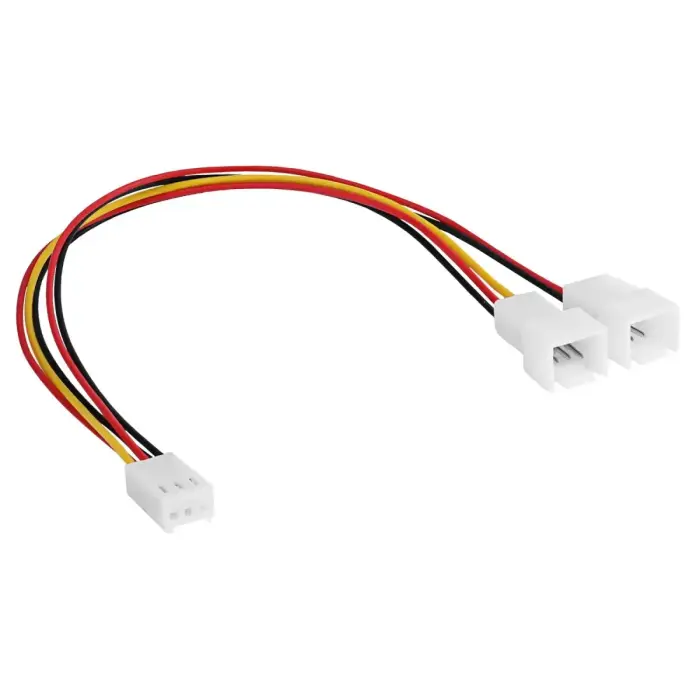 Adapter with cable Akyga AK-CA-52 3 pin (f) | 2x 3 pin (m) 2x 15cm Foto 1