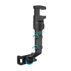Adjustable car rearview mirror holder for smartphone black Foto 2