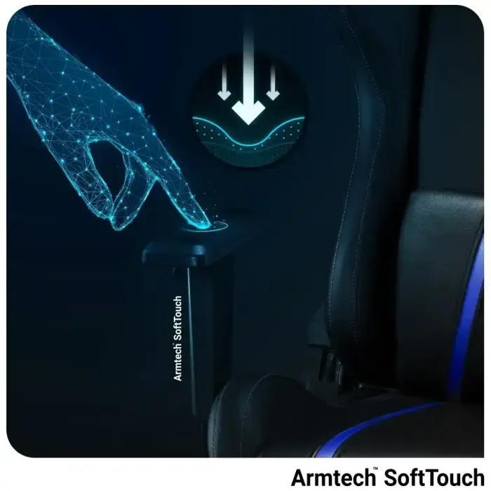Gaming chair Diablo Chairs X-One 2.0 Normal Size black-blue Photo