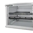 Qoltec RACK Cabinet 19" | 9U | 600 x 500 x 450 | Tempered doors | Hanging | Steel case | Lock | Grey Фото num
