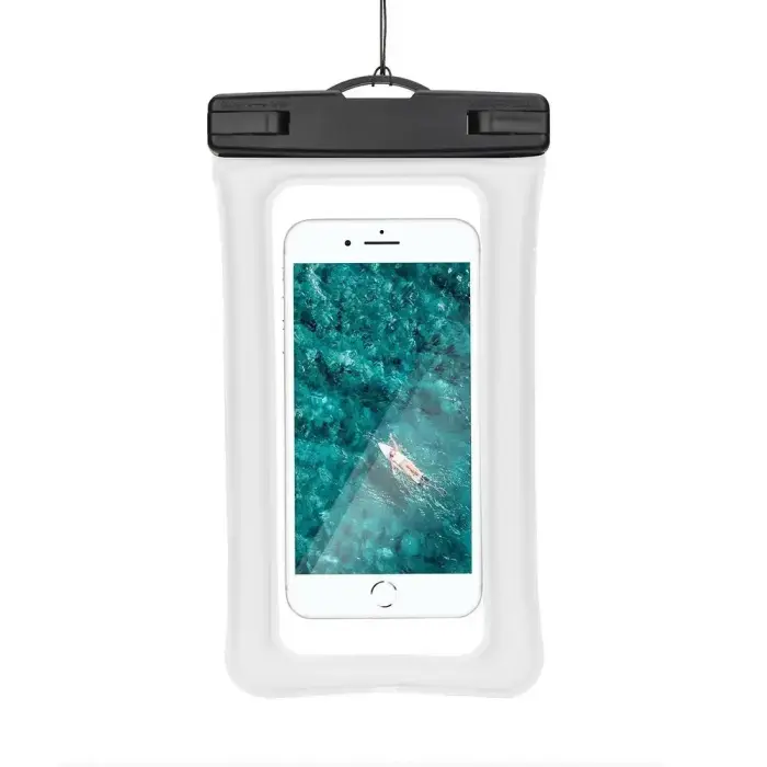 Waterproof bag for mobile phone with plastic closing AIRBAG creamy white Foto 1