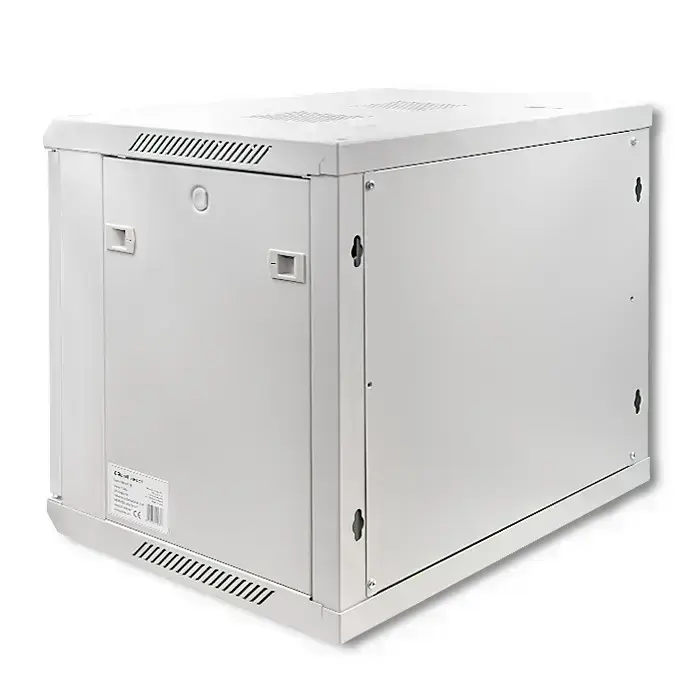 Qoltec RACK Cabinet 19" | 9U | 600 x 500 x 450 | Tempered doors | Hanging | Steel case | Lock | Grey Фото num