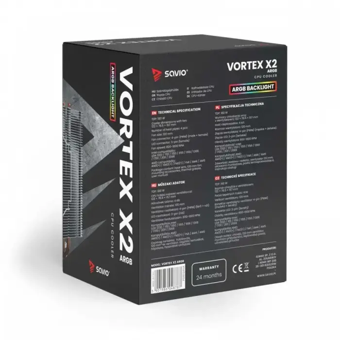 CPU Cooler VORTEC X2 ARGB Photo