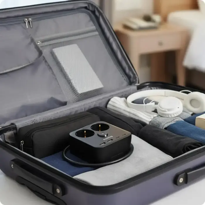 Huslog Power strip with phone holder HUS1055 Фото num