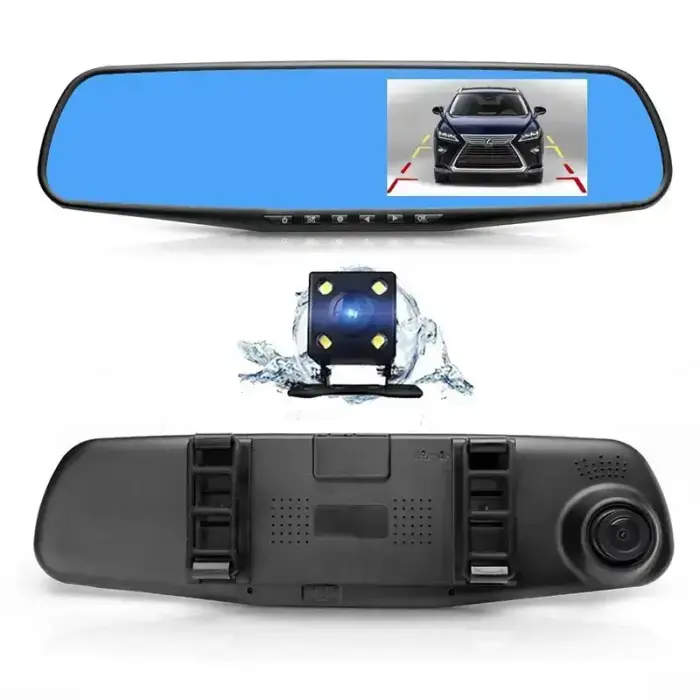 Car Dash Cam DVR-01 Mirror 4,0 inches + rear camera Photo