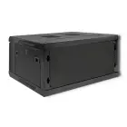 Qoltec RACK Cabinet 19" | 4U | 600 x 280 x 450 | Tempered doors | Hanging | Steel case | Lock | Black Фото num