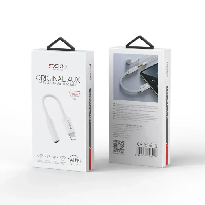 Yesido Adapter YAU44 Audio - Lightning to jack 3,5mm - white Photo
