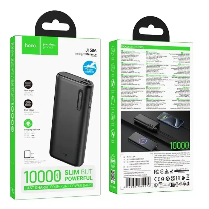 Powerbank Hoco 10000 mAh 2A J158A black Foto 5