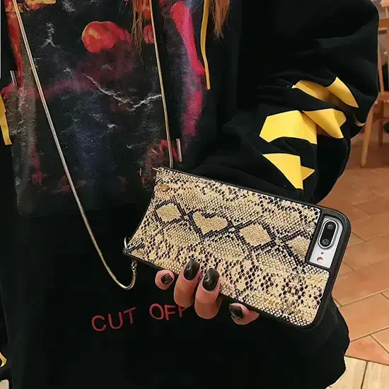 BAG - SNAKE Leather Case - IPHONE XS MAX Pink Photo