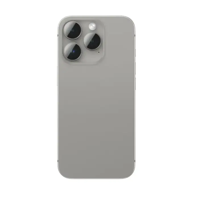 AmazingThing AR Alumīnija 3 lēcas stikls ar kameru lēcas rāmi telefona maciņš iPhone 16 Pro, iPhone 16 Pro Max pelēkā krāsā Foto 2