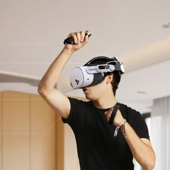 BoboVR E3 Pro Head Strap with Battery for Meta Quest 3 and 3S - White and Black Фото num