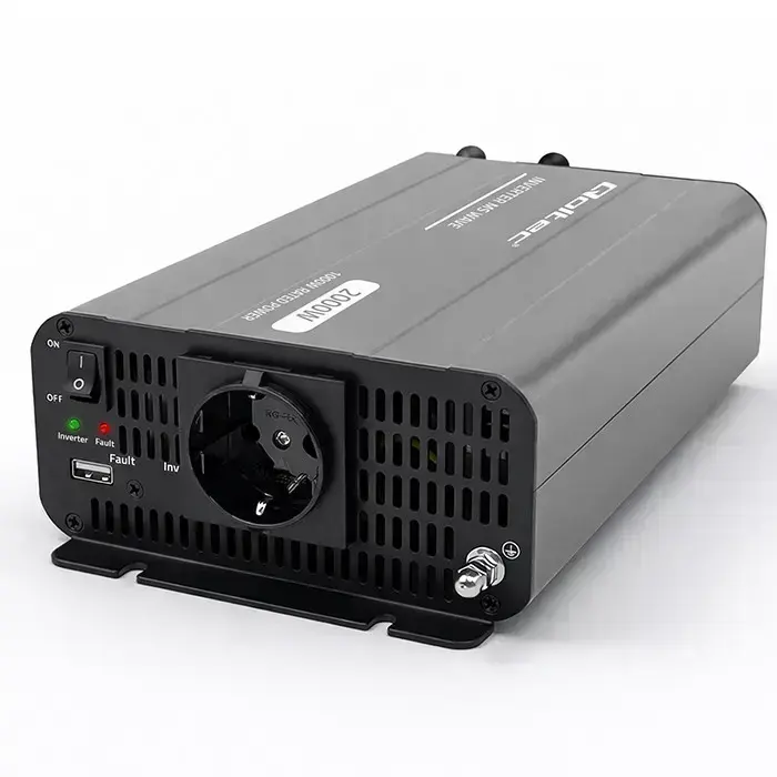 Qoltec MS Wave Voltage Converter | 12V to 230V | 1000/2000W | USB | Compatible with LiFePO4, GEL and AGM batteries Foto 8