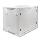 Qoltec RACK Cabinet 19" | 9U | 600 x 500 x 450 | Tempered doors | Hanging | Steel case | Lock | Grey Фото num