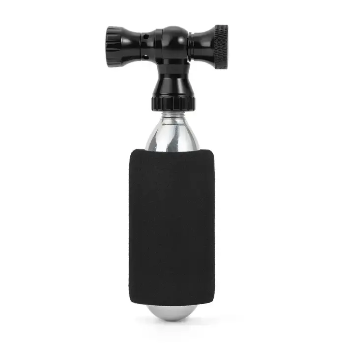 Rockbros CO₂ pump, aluminum alloy valve head, cartridge-free, Presta/Schrader compatible - black Foto 2