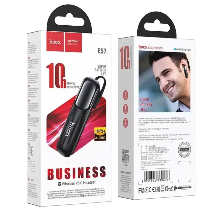 Wireless earphone Hoco E57 black Фото num