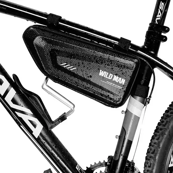Etui|sakwa na ramę roweru WILDMAN L E4 uchwyt rowerowy czarna|black Foto 4