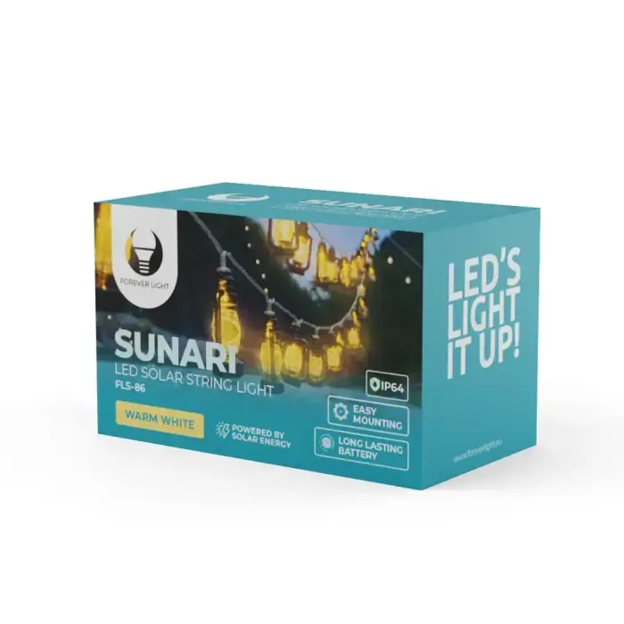 Forever Light Solar LED string Lanterns SUNARI FLS-86 30LED 6,5m 600mAh Ni-MH Фото num