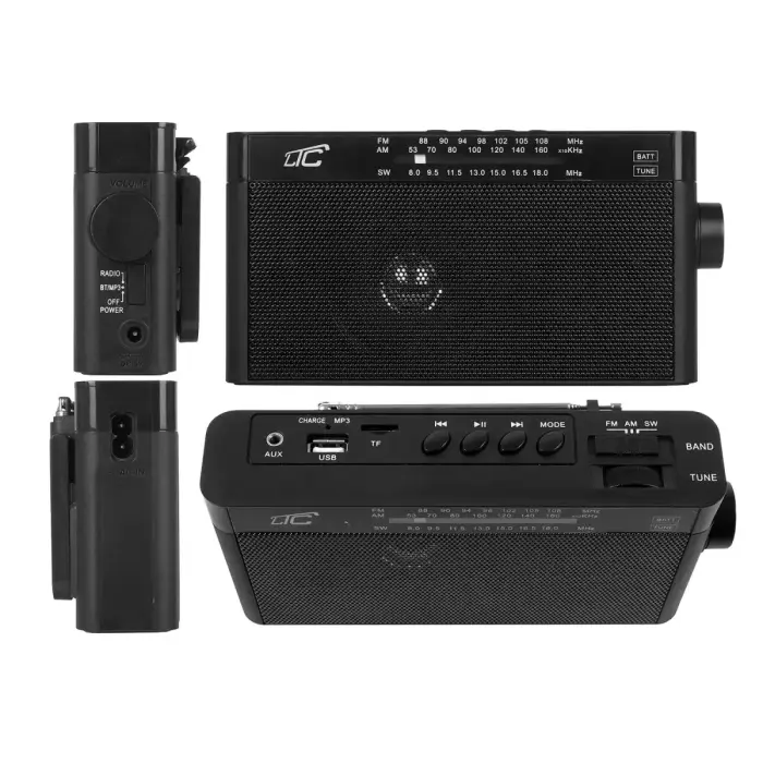 LTC portable radio SONA, Bluetooth, USB, TF, black Фото num